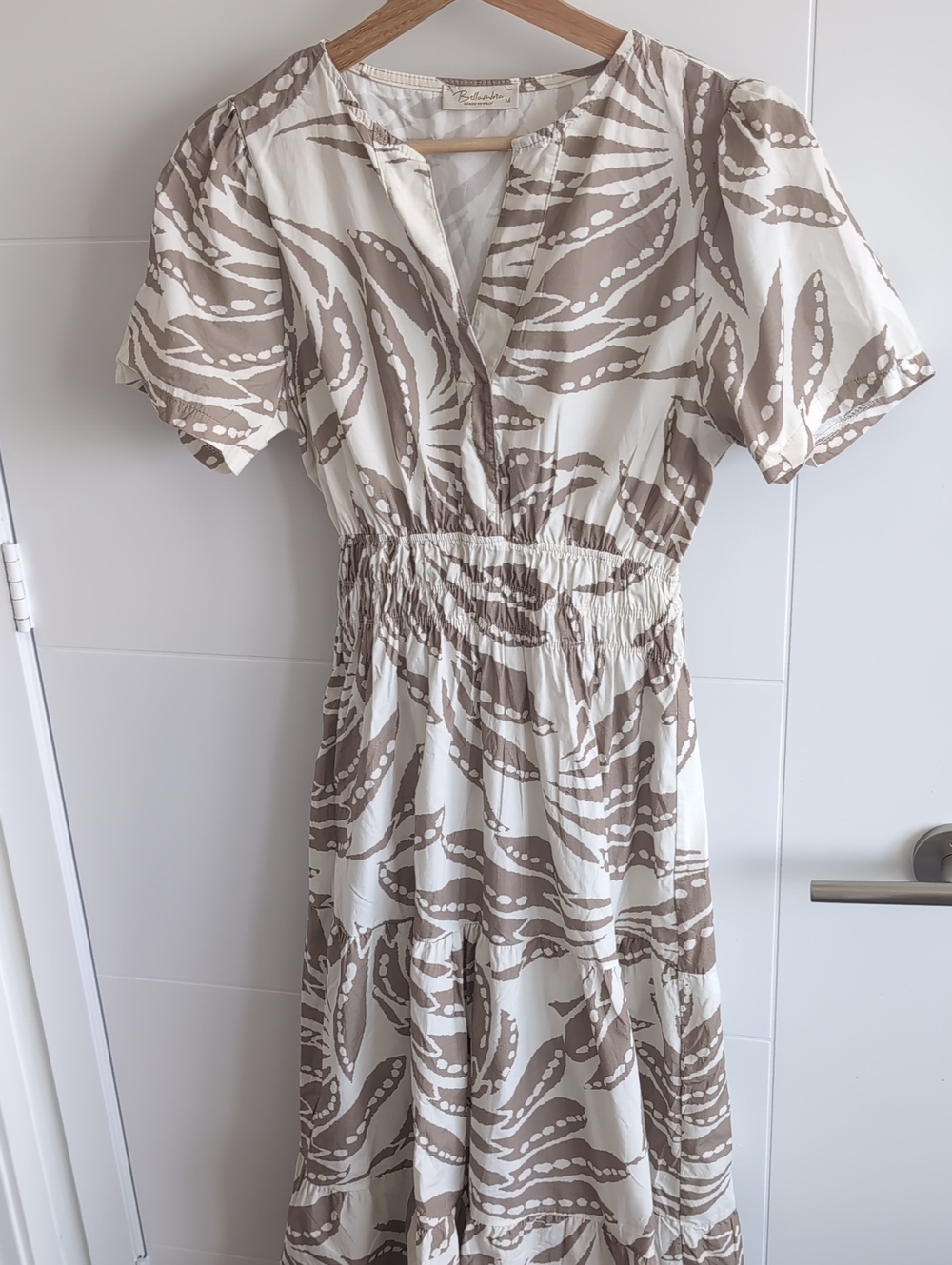 Made in Italy 100% Cotton Tiered Midi Dress M
